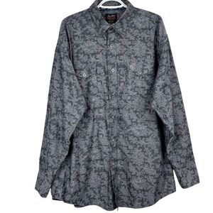 George Strait x Wrangler Troubadour Collection Paisley Pearl Snap Down Shirt XXL